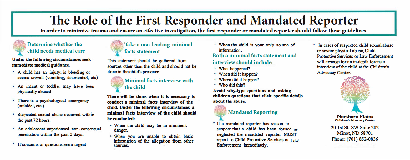 The Role of the First Responder and Mandated Reporter