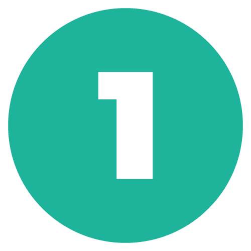 Teal circle with white star.